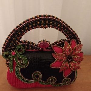 Mary Frances Poinsettia Purse